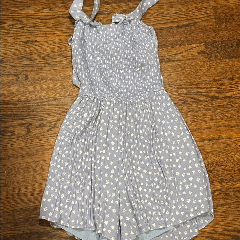 Hollister Light Blue Floral romper